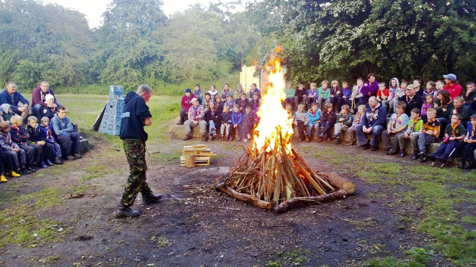 evening campfire